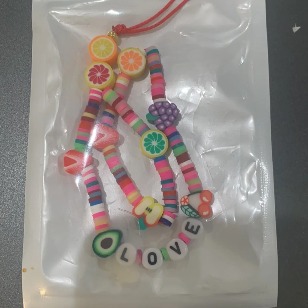 New Multicolor Fruit and Love Beaded Phone‎ Strap Lanyard